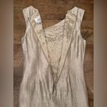 Suzi Chin for Maggy Boutique Asymmetrical Ruffle Cocktail Occasion Gold Dress Size 8 Photo 9