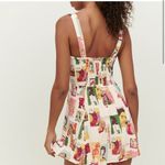 Reformation  Jeans Davies Dress Comicbook  Print Mini 4 Photo 3