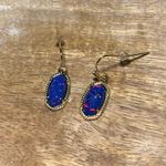 Kendra Scott Lee Gold Drop Earrings in Indigo Kyocera Opal Photo 0
