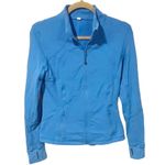 Lululemon Size 6 Athletica Nice Asana Blue Full Zipper Athletic Workout Jacket Photo 1