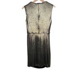 Halston Heritage New Women’s Halston Tiara Dress In Metallic Jersey Size 4 Photo 5