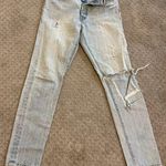 Levi's Levi’s Light Denim Wash Distressed Button Up High Waist Skinny Jeans Photo 0