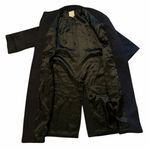 J. Jill x Peruvian Connection Black Long Coat Lamb wool Alpaca! soft chic trench Size M Photo 6