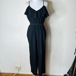 Banana Republic Factory Black Ruffle Jumpsuit Size 10P Photo 1