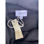 Korye Black Waffle Knit Cowl Neck Long Sleeve Pullover Top Photo 2