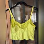 Free People eyelet cami tank top cropped neon full bloom banana intimately lace Yellow Photo 1