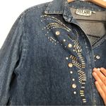 Vintage City Girl Sport Denim Beaded Three Piece Skirt Top Jacket Set Outfit Blue Size 10 Photo 6