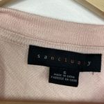 Sanctuary Light Pink Pleated Short Sleeve Crewneck T-Shirt Women's Size Small S Photo 3