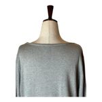 H by Halston  Gray Knit Long Sleeve Round Neck Lace Up‎ Side Sweater Size L Photo 4