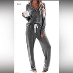 Aamikast Gray Button Up Pajama Set Size Large Photo 9