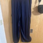 Aerie  Navy Wide-Leg Satin Trouser Photo 2