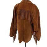 COMINT Vintage Brown Suede Fringe Jacket Blazer‎ Size Medium Argentina Photo 1