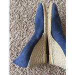 Eric Michael  Navy Blue Suede Leather TEVA Wedge Almond Toe Shoes Spain 38 7.5-8 Photo 7