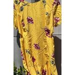 Socialite Dark Floral Sun Dress Size M Cotton Keyhole Cutout Black Pink Sleeveless Summer Photo 5