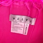 Velvi Sochi Hot Pink Feather Trim Gown Strapless size 10 Mermaid Maxi NWT Photo 12