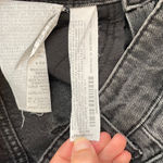 ZARA  High Rise Wide Leg Cotton Denim Jeans in Washed Black Size 2 Photo 13