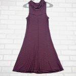 Horny Toad Pink Navy Stripe Sleeveless Cowl Neck A-Line Dress Women's XS Photo 13