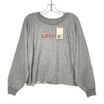 Levi's  Womens Logo Raw Hem Top Sweatshirt Shirt 1X Photo 1