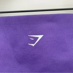 Gymshark Dry Moisture Management Eyelet Cropped Leggings Purple White Logo Gym S Photo 3