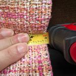 Talbots  Pink Orange White Multi-Color Tweed V Neck Fully Lined Midi Dress Sz 8 Photo 14