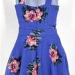 Charlotte Russe NWT Women's Floral Halter A Line Skater Dress Blue Size XS Photo 1