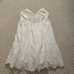 ZARA  White Eyelet Mini Dresss Photo 5