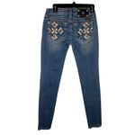 Miss Me New Jeans Womens Sz 26 Signature Skinny Denim Embroidered Cross Pockets Photo 8