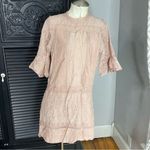 Ulla Johnson  Elena Silk Eyelet Lace Pale Pink‎ Feminine Coquette Dress 8 Photo 3