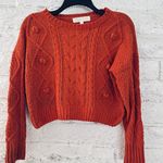 Sugar Moon Sweater Size XS Color Terracotta Pullover Cropped Sweater Photo 6