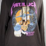 Divided Rare Metallica Damaged Justice Hoodie Women's Medium Dark Gray Limited Edition Photo 3