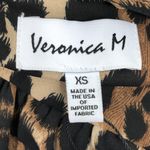 Veronica M NWT Womens Brown Animal Print Smocked Waist A Line Dress Size XS Photo 4