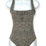Calvin Klein | Small | Black/Cream Reptile Print Bust Lifting One Piece Swimsuit Photo 0