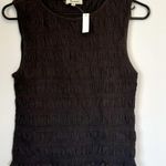 Madewell NWT  Soft Charcoal Gray Sachi Smocked Tank - Extra Small Photo 6