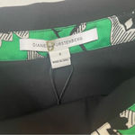 Diane Von Furstenberg NEW  Claire Skirt in Simple Toile Garden Green Black Size 6 Photo 5