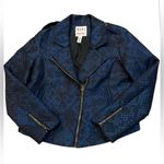 Impulse MADE Fashion Week for Impulse Moto jacket Navy Iridescent Size S Blue Photo 11