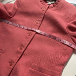 Petite Sophisticate Pretty pink vintage blazer size 2 textured blazer lined pleated cuffs neckline Photo 3