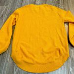 Women’s mustard dark gold high low oversized knit sweater size small Photo 4