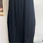 Parker Silk Halter Black Maxi Evening Dress with Handkerchief Hemline silk Photo 4