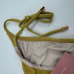PQ SWIM PILYQ Bikini Bottoms Size Small Haven Tie Full String Swim NWT Shimmer Yellow Photo 8