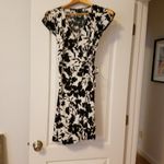 My Michelle  Wrap Dress Black White Floral Size Small Photo 6