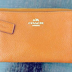 Coach pebbled leather double zip wallet (not clutch) Photo 0