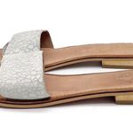 Seychelles  Smooth Operator Dress Flat Sandal in White Crackle Leather Size 7.5 Photo 4