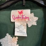 Quacker Factory  womens Capture the Magic velvet Embroidered snowflakes green M Photo 1