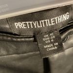 Pretty Little Thing Tall Black Faux Leather Split Hem Seam Detail Skinny Pants Women Size 6 Photo 7