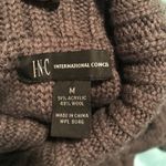 INC Turtleneck Cable Knit Midi Sweater Dress Gray Size M Photo 3