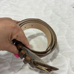 Ellen Tracy Saks Fifth Avenue Brown Croc Embossed Leather Belt Luxury Size M Photo 7