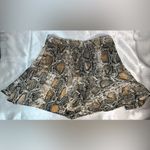 ZARA  Brown Snake Print Mini Skirt Photo 3