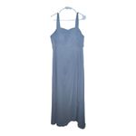 Azazie  WEISZ 2-Piece Dusty Blue A-Line Square Neckline Pleated Chiffon Dress 16 Photo 3