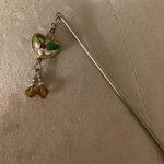 Vintage Gold Heart Cloisonné Hair Stick Photo 0