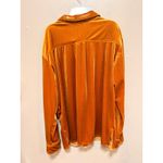 Wrangler  Retro Velvet Button Up Shirt Womens Large Orange Y2K Western Photo 2